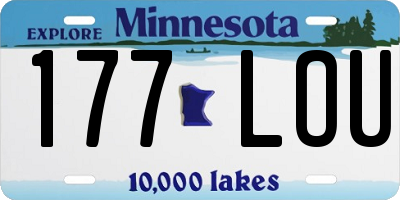 MN license plate 177LOU