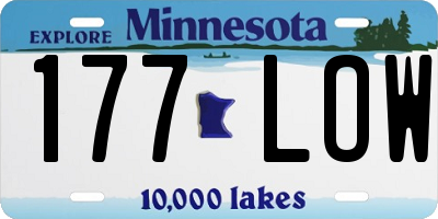 MN license plate 177LOW