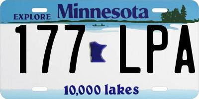 MN license plate 177LPA