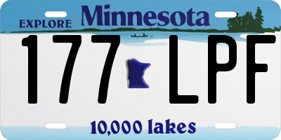 MN license plate 177LPF