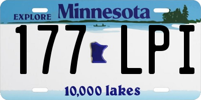 MN license plate 177LPI