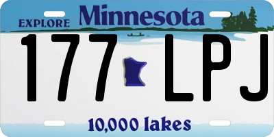 MN license plate 177LPJ
