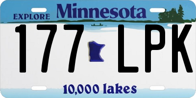 MN license plate 177LPK