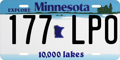 MN license plate 177LPO