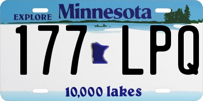 MN license plate 177LPQ