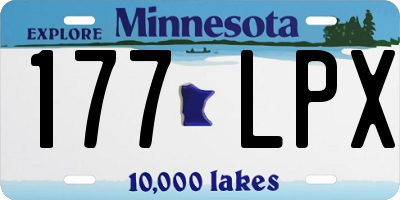 MN license plate 177LPX