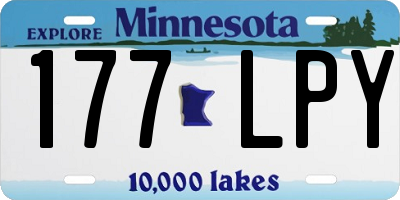 MN license plate 177LPY