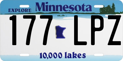MN license plate 177LPZ