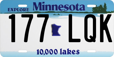 MN license plate 177LQK