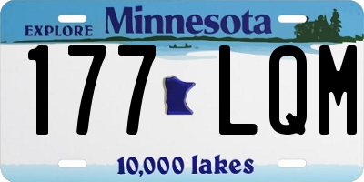 MN license plate 177LQM