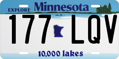 MN license plate 177LQV