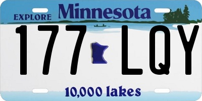 MN license plate 177LQY