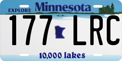 MN license plate 177LRC