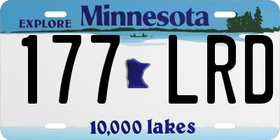 MN license plate 177LRD