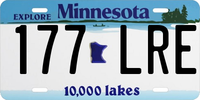 MN license plate 177LRE