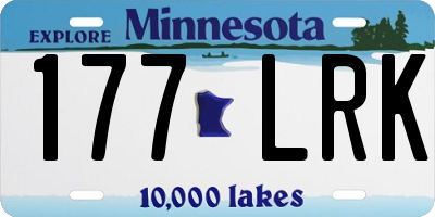 MN license plate 177LRK