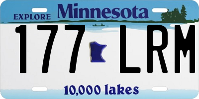 MN license plate 177LRM