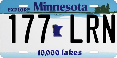 MN license plate 177LRN