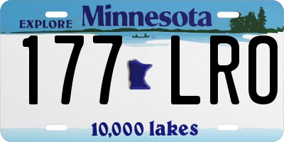 MN license plate 177LRO