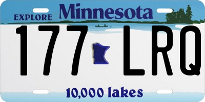 MN license plate 177LRQ