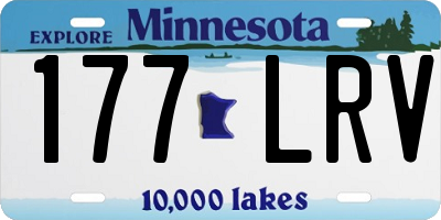 MN license plate 177LRV