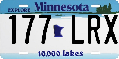 MN license plate 177LRX