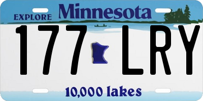 MN license plate 177LRY