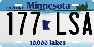 MN license plate 177LSA