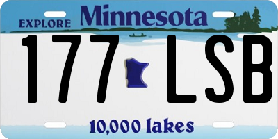 MN license plate 177LSB