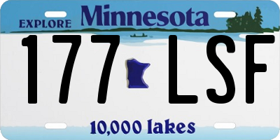 MN license plate 177LSF