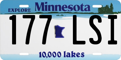 MN license plate 177LSI