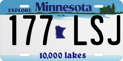 MN license plate 177LSJ