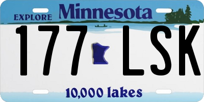 MN license plate 177LSK