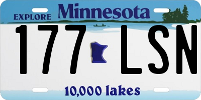 MN license plate 177LSN