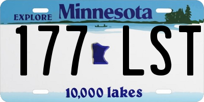 MN license plate 177LST