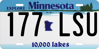MN license plate 177LSU