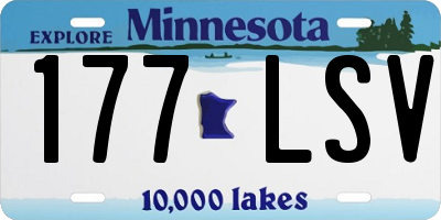 MN license plate 177LSV