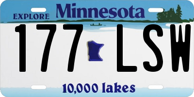 MN license plate 177LSW