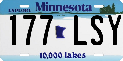 MN license plate 177LSY