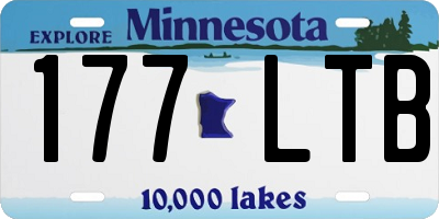 MN license plate 177LTB
