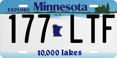 MN license plate 177LTF