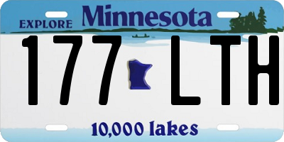 MN license plate 177LTH