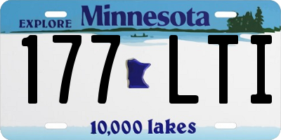 MN license plate 177LTI