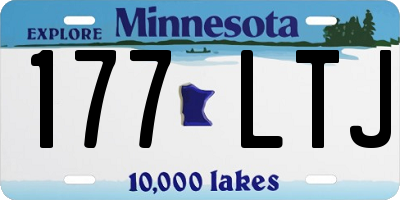 MN license plate 177LTJ