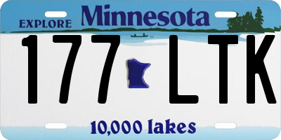 MN license plate 177LTK