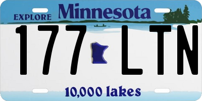 MN license plate 177LTN
