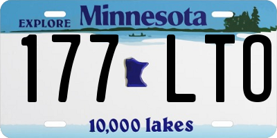 MN license plate 177LTO