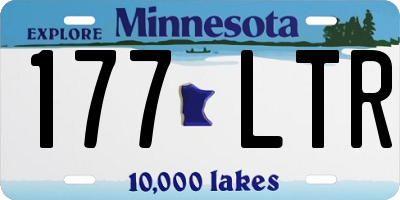 MN license plate 177LTR