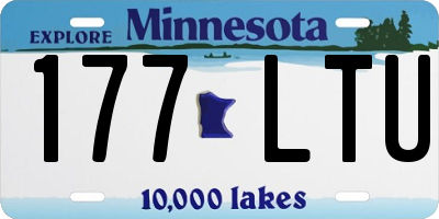 MN license plate 177LTU