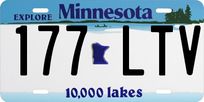 MN license plate 177LTV